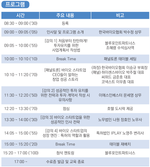 창업부트캠프 세부프로그램